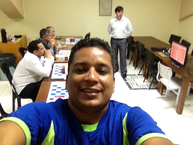 Foto de enxadristas presentes no encontro.